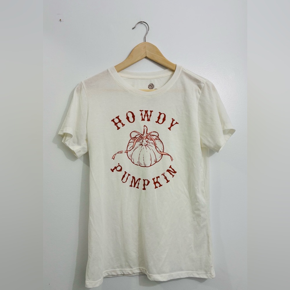 Howdy Pumpkin White Tee